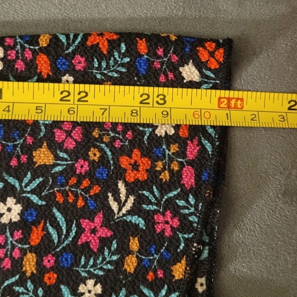 Molly Bracken Ditzy Floral Print  Shift Mini Dress Bell Sleeve Back Neck Tie M - Picture 15 of 15